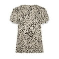 thumbnail image 7 of Ichuanyi Womens Shirts , Women's Short Sleeve Print Round Neck T-Shirt Loose Casual Summer Tee Tops, 7 of 7