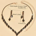 thumbnail image 5 of WE-POLUJ Sparkling Crystal Wedding Jewelry Set Rhinestones Necklace and Clip On Earrings, 5 of 8