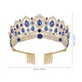 thumbnail image 5 of UEETEK Blue Rhinestone Crown for Women's Party Hair Decoration Perfect for Dress Up and Size 1 Count, 5 of 6