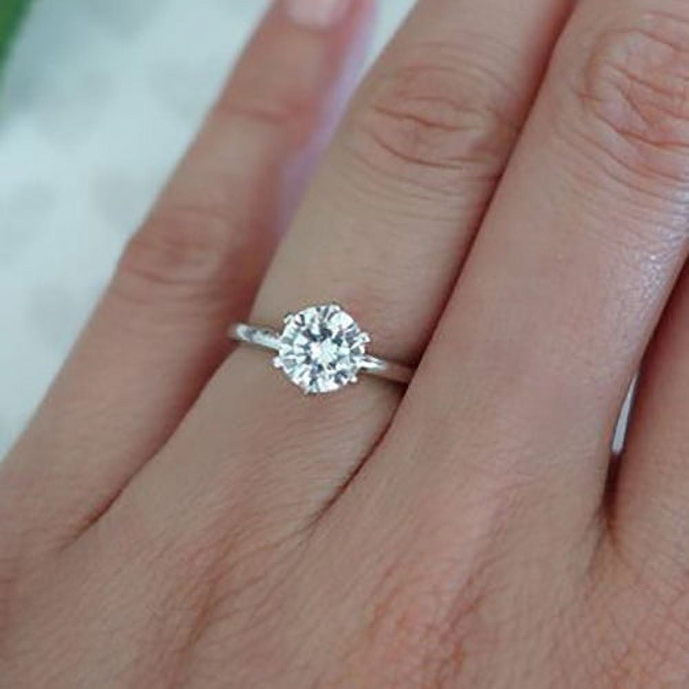 Amore Engagement Ring Women 1 Ct Moissanite 14K Gold Solitaire Ginger Lyne Collection