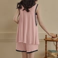 thumbnail image 6 of Two Piece Sets for Women – Flattering Pajama Sets with Comfy Fit for Home Office or Spa Day Retreats Women's Summer Ice Silk Ribbed Padded Vest With Plus Size Thin And Comfortable & Sleepwear Set, 6 of 9