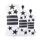 thumbnail image 1 of Funda protectora para palos de golf de madera con forma de estrella de cinco puntas y rayas, n.º 1, madera 3/n.º 5, UT, de PU, resistente al agua, 1 of 3
