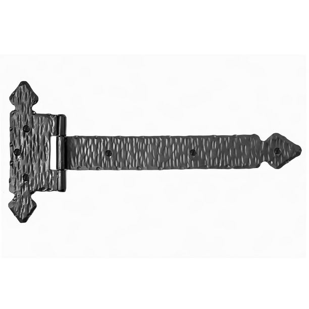 2 Pack 12 inch Decorative Hinges Black Gate Hinges Wrought Iron Hinges