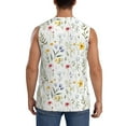thumbnail image 4 of Balery Watercolor Floral A Camisetas sin mangas para hombre, absorbe la humedad y protege contra el mal olor.-X-Large, 4 of 7