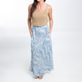 thumbnail image 5 of Elsie & Zoey Halle XL Blue Patterned Maxi Skirt with Pockets for Women, 5 of 10