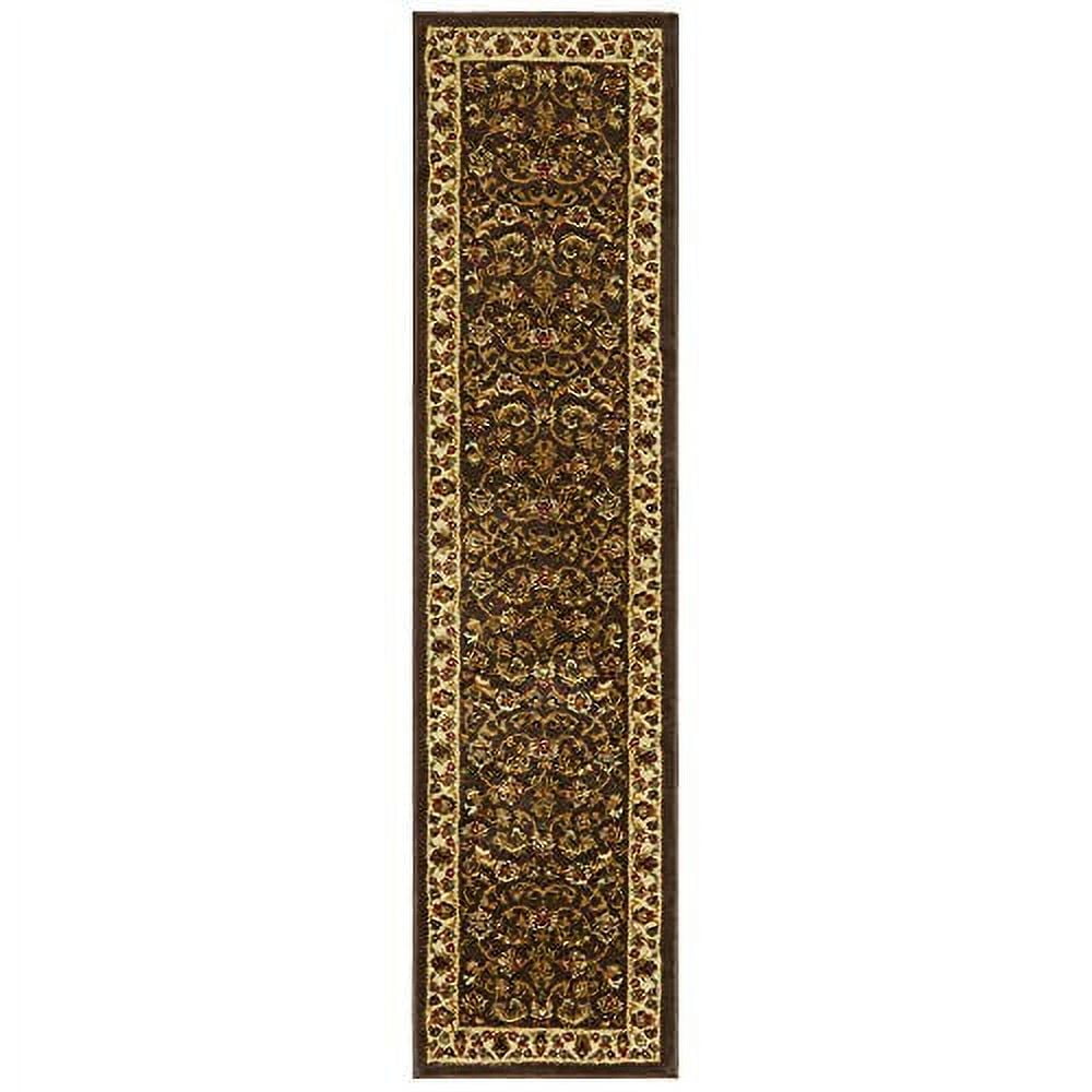 Home Dynamix Royalty Elati Traditional Ornate Damask Runner Area Rug, Brown/Ivory, 1'9"x7'2"