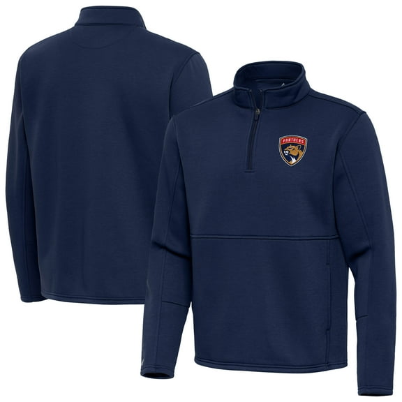 Men's Antigua Navy Florida Panthers Twist Quarter-Zip Pullover Jacket