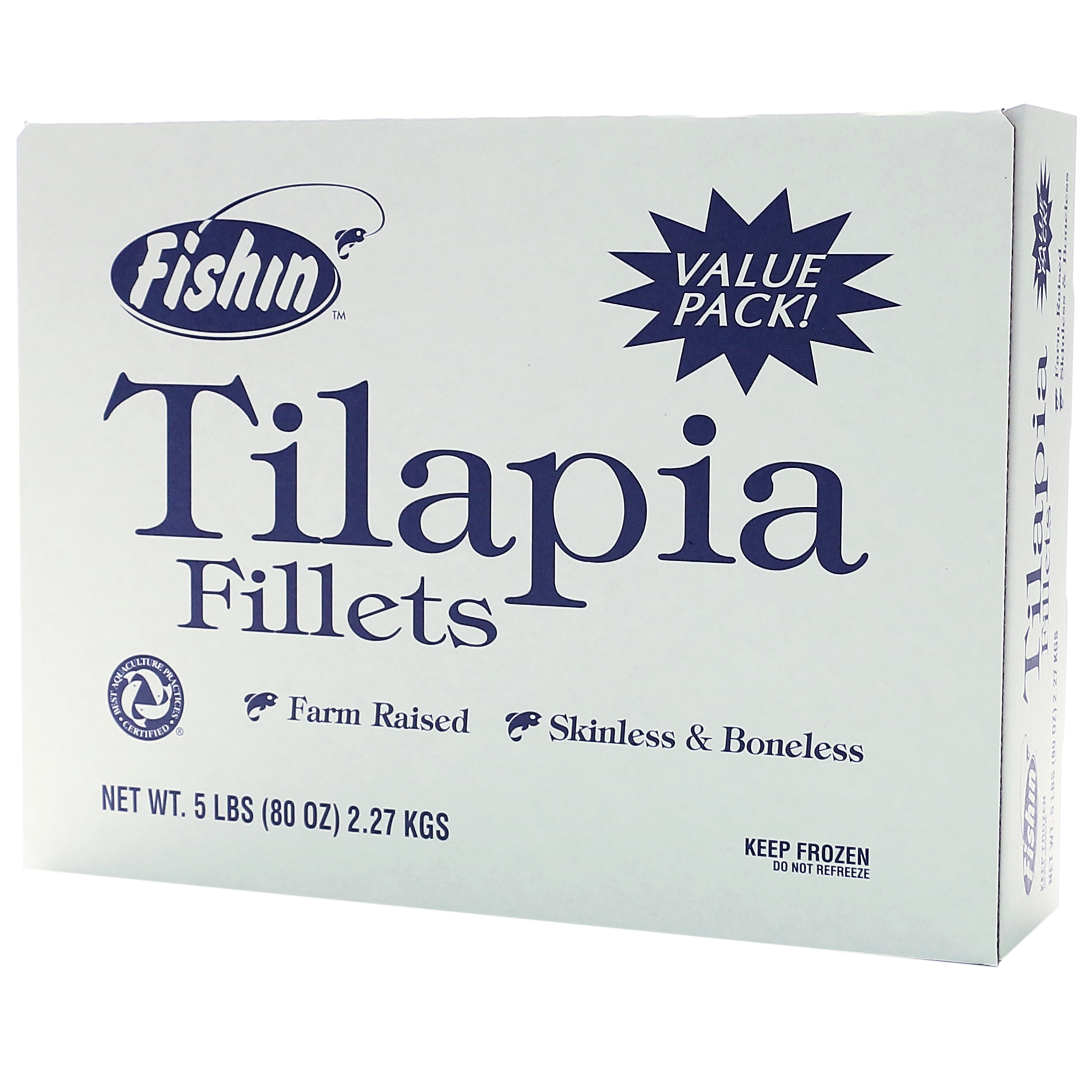 Frozen Tilapia Fillets, 5.0 lb