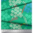 thumbnail image 2 of Soimoi Green Rayon Fabric Artistic Floral Decor Fabric Printed Yard 56 Inch Wide, 2 of 3