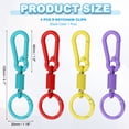 thumbnail image 2 of Uxcell Keychain Clips with O Rings, Quick Release Key Chain Rings Metal Key Ring Holder Spring Snap Hook Organizer for Car Keys, Backpack, Women, Man Red/Purple/Yellow/Blue, 2 of 7