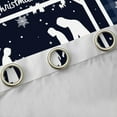 thumbnail image 4 of jejeloiu Merry Christmas Modern Geometric Checkered Blackout Curtains, Pack of 2 (42x84 Each), Luxury Blue White Black Unisex Bedroom Decor, 4 of 6