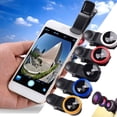 thumbnail image 3 of Durable 3in1 0.67X Wide Angle Zoom Fisheye Phone Lens Phone External Lens Phone Camera Lens Kit Wide Angle Mobile Phone Lens SILVER, 3 of 8