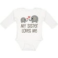 thumbnail image 3 of Inktastic My Sister Loves Me Boys or Girls Long Sleeve Baby Bodysuit, 3 of 5