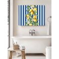 thumbnail image 6 of Blue Stripes Lemon Wall Art for Living Room,Canvas Picture Wall Decor for Bathroom Bedroom,Spring Fruit Flowers Leaves Line Painting Artwork for Office Kitchen Hallway Dining Room Home Decor 24"x32", 6 of 8