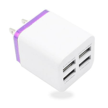 4 in 1 Port USB US Plug Home Travel Wall Charger AC Power Adapter for Phone