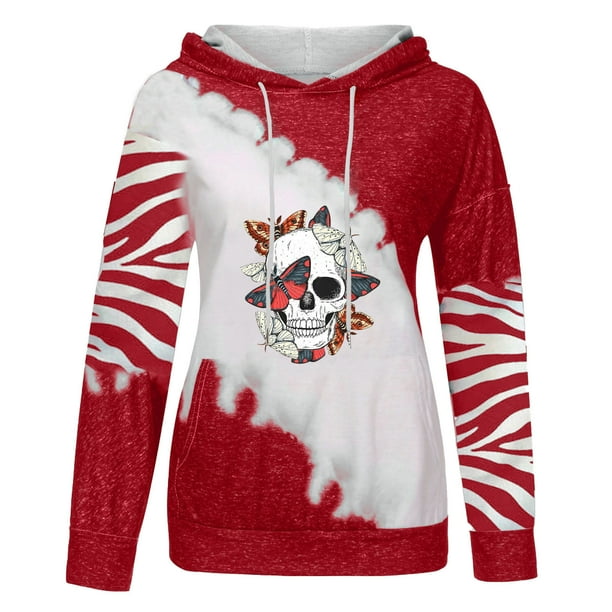 Sudadera para mujer Otoño Sudaderas Moda Casual Festival Impreso Blusa de manga larga Sudadera con capucha Tops Sudadera Odeerbi ODB-5