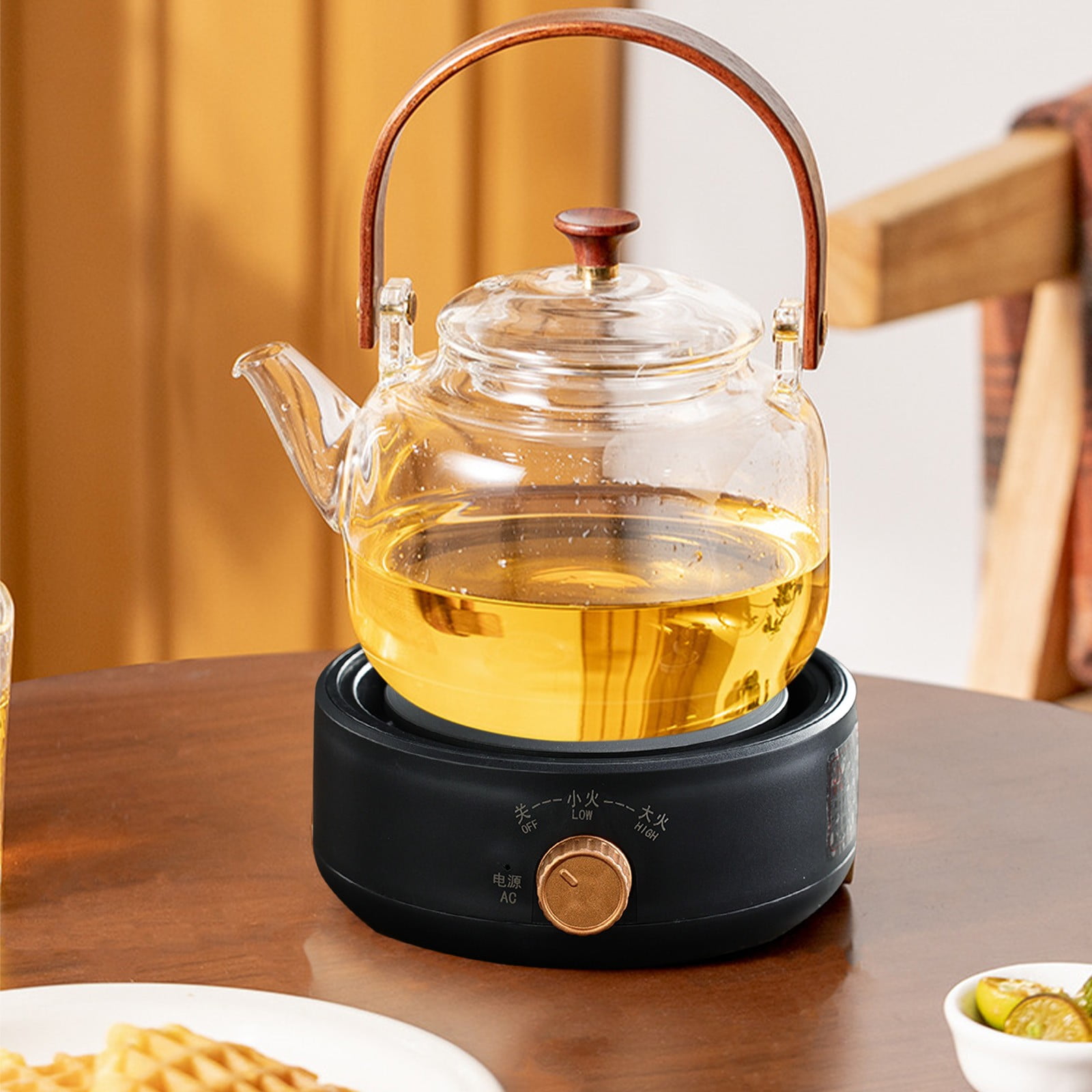 Ranliy Portable Electric Mini Stove, Compact Tabletop Heating Plate Electric Hob Single, Countertop Hot Plate for Home, Coffee & Tea Heater