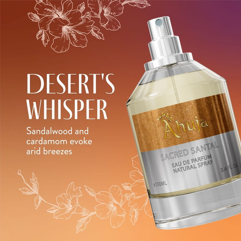 AHUJA Santal Eau De Parfum Unisex, Cardamom, Sandalwood, Cedar