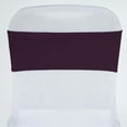 thumbnail image 6 of Efavormart 5pcs Eggplant Spandex Chair Sash, Elastic Band Sashes Fitted chair tie for wedding Event Banquet Decor, 6 of 9
