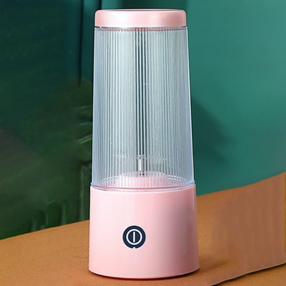 Mini licuadora eléctrica de 500 ml, taza exprimidora USB recargable, procesador de alimentos, batidora de , taza, licuadora, licuadora de mano Rosado BLESIY Mini exprimidor