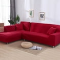 thumbnail image 1 of Labymos Elastic Sofa Cover All-Inclusive Universal Cover L-shaped Concubine Sofa Cover Leather Sofa Cover Full Cover Combination Four Seasons Wholesale Red Single seat 90-140cm, 1 of 6