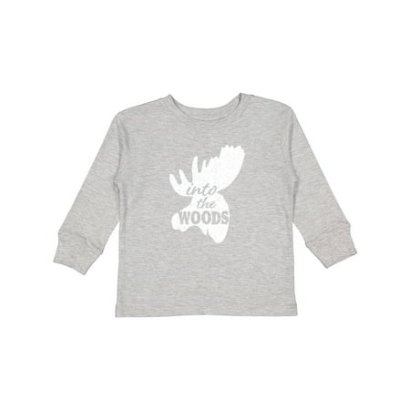 

Inktastic Moose Head Silhouette into the Woods Gift Toddler Boy or Toddler Girl Long Sleeve T-Shirt