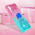 thumbnail image 6 of Clear Case for Samsung Galaxy A14 5G with Kickstand for Girls Women, Liquid Glitter Sparkle Bling Cute Case Gradient Quicksand Cover for Samsung Galaxy A14 5G JB Powder Blue, 6 of 16