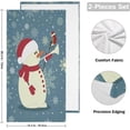 thumbnail image 2 of Happy Snowman Bird Hand Towels, Christmas Greeting Kitchen Towel Ultra Soft and Absorbent,Decorative Fingertip Face Towel for Bathroom Hotel, 2 PCS, 28.3"x 14.4", 2 of 6