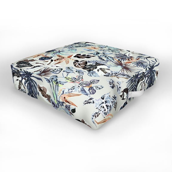 Society6 Marta Barragan Camarasa Modern blue jungle Outdoor Floor Cushion