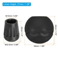 thumbnail image 2 of Unique Bargains 0.55'(14mm) Chair Feet Replacement Plastic Camping Chair Leg Tips Cap Protector Black 4 Pack, 2 of 7