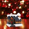 thumbnail image 2 of Matsuzay Resin Christmas Scene Snow House LED Decoration Set Village Desktop Kits de decoración para fiestas tipo H, 2 of 6