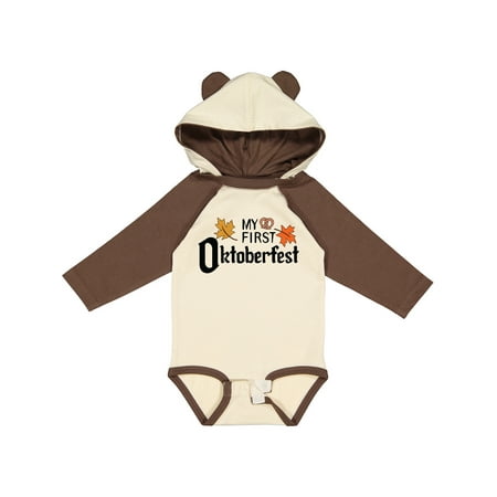 

Inktastic My First Oktoberfest with Fall Leaves Gift Baby Boy or Baby Girl Long Sleeve Bodysuit