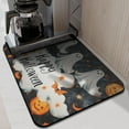 thumbnail image 2 of Drying Mat for Dishes Halloween Horror Pumpkin Ghost Bat Kitchen Drying Mat Non Slip Foldable Washable 18x24 Inch Dry Pad for Halloween Accessories Countertops, 2 of 7