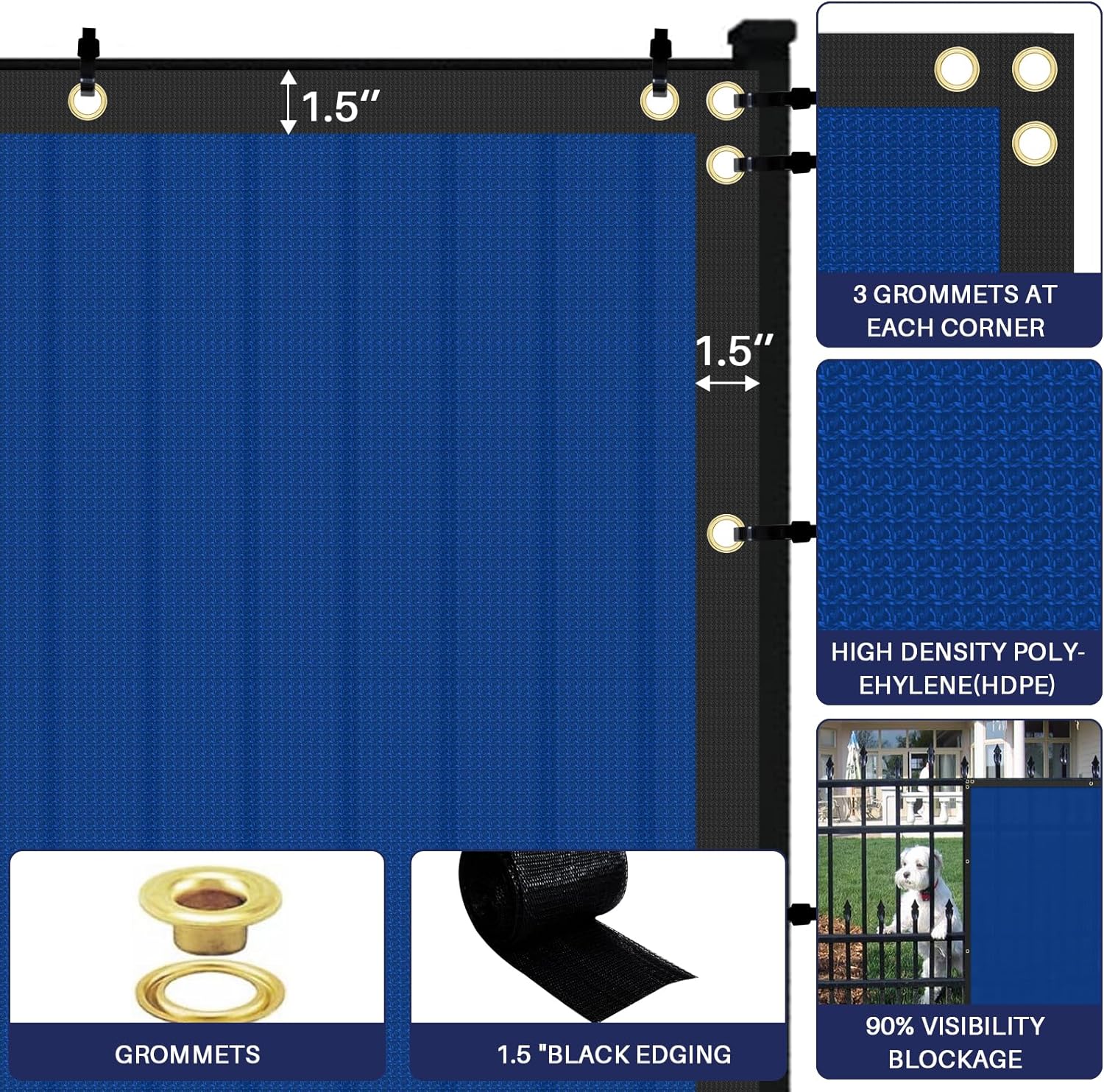 X 45' Privacy Fence Screen Heavy Duty Windscreen Fencing Mesh Fabric ...