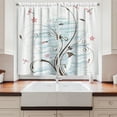 thumbnail image 2 of Ambesonne Dragonfly Kitchen Curtains, Grunge Flower Buds, 55"x45", Pale Pink Brown Mint, 2 of 3