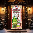 thumbnail image 5 of Yyuenw Christmas Door Tapestry Xmas Front Door Hanging Decor Holiday Party Cloth Door Curtain For Home Front Door Bedroom Wall Indoor Xmas, 5 of 9