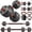 Black, variant on 66LB Adjustable Dumbbell Set, 4-in-1 Convertible Weights Dumbbells Barbell Kettlebells for Home Gym Workouts Full Body Strength Training