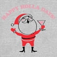 thumbnail image 2 of Junior's Lost Gods Happy Holla Days Cartoon Santa  Graphic Tee Athletic Heather Large, 2 of 3