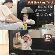 Babyeap 5-in-1 Baby Bassinet with Playard Mode & Changing Table,Bedside Sleeper for Newborns and Infants,Black