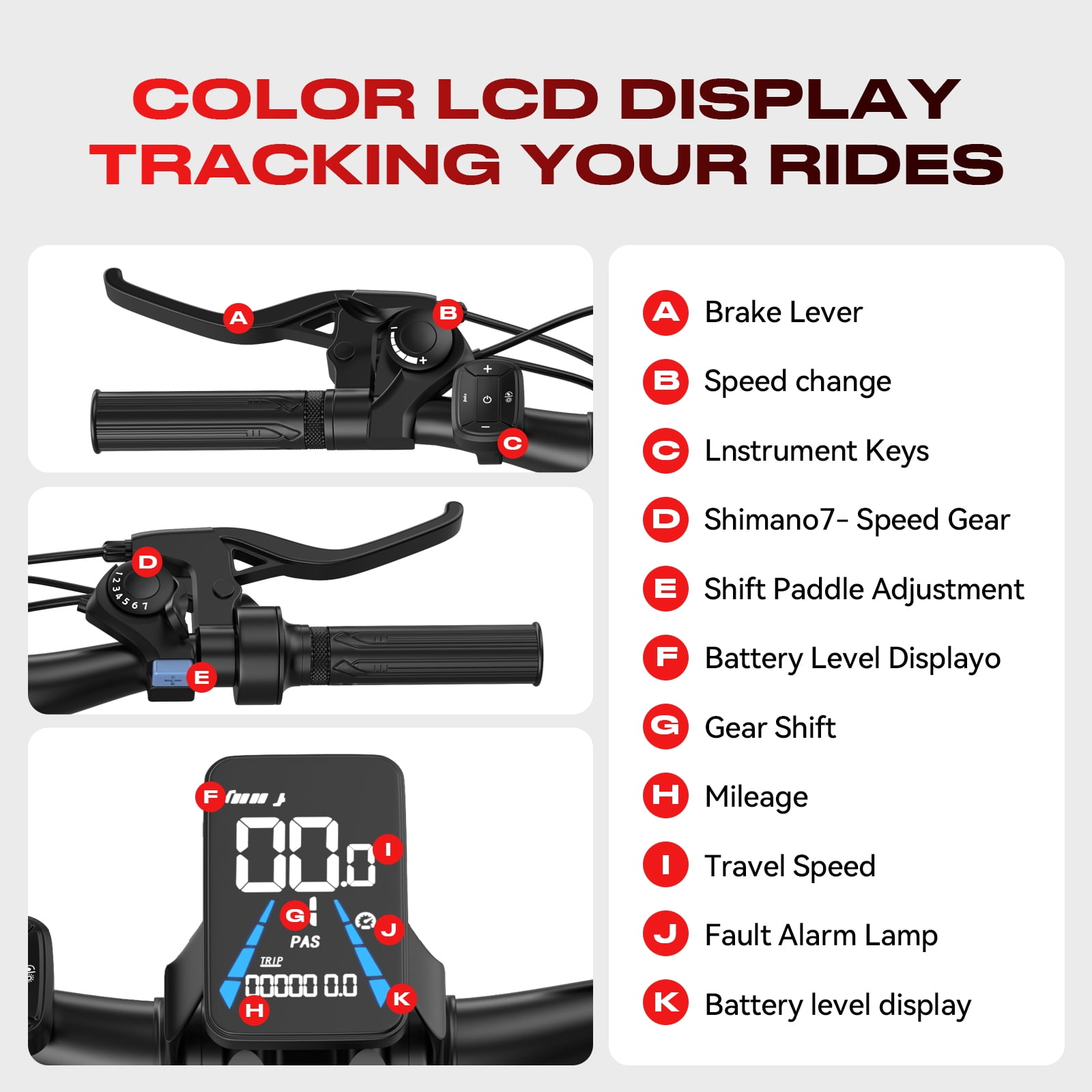 AVBDJOY 26" Electric Mountain Bike for Adults, 7-Speed eBike with 1500W Peak Motor, Up to 28 MPH, 60 Miles Max Range, Electric Bicycle with Removable Battery & 5-Working Modes