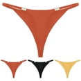 thumbnail image 6 of Womens Sexy Seamless ice silk Low-waist Metal buckle Underwear T-pants Thong, 6 of 7