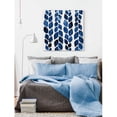thumbnail image 5 of "Blue Petal Tracks" Painting Print on Wrapped Canvas, 5 of 7