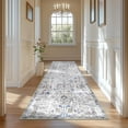 thumbnail image 1 of Area Rug x Vintage Rug Indoor Washable Rug Retro Accent Rug Distressed Carpet Multi Floral Print Country Boho Rug Non Slip Kitchen Bedroom Living Room Dining Room Office, 1 of 8