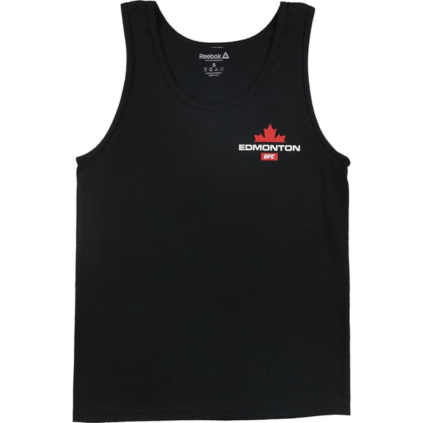 Reebok UFC Edmonton Alberta - Camiseta sin mangas para hombre, color negro, extragrande Reebok Camiseta sin mangas