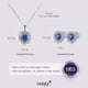 thumbnail image 5 of Set de Joyería para Mujer Plata .925 con Zirconia Cúbica,  LuckyLy Juego de Collar y Aretes de Corazón Brillante – Regalos para Mujer San Valentín y Regalos para Mamá Navidad, Modelo Zaria azul, 5 of 6
