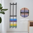 thumbnail image 6 of Bathroom Towel Rack New Upgrade 3 Bar Towel Holder for Rolled Towels, Wall Mounted Towel-Rack Storage for Folded Large Towel Washcloths, Black, 6 of 7