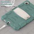 thumbnail image 6 of SaniMore Tri-layer Hybird Case for Samsung Galaxy Tab A9 8.7" 2023 SM-T550 SM-P550, Rugged PC Shell Silicone Anti-drop Shockproof Hidden Kickstand Heavy Duty Protective Cover, Emeraldgreen, 6 of 17
