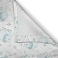 thumbnail image 6 of Ambesonne Animal Valance & Curtain, Animals Hearts Stars, 55"x45", Pale Blue Cinnamon White, 6 of 6
