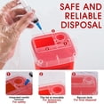 thumbnail image 3 of 1 Quart (6-Pack) Sharps Container for Home Use, Needle Disposal Containers, Biohazard Containers, Syringe Disposal, Small Portable Container for Travel, Professional Sharp Waste Disposal, 3 of 7