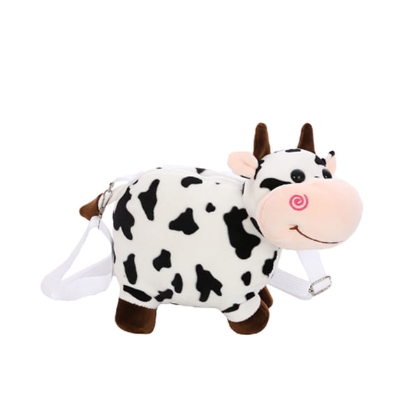 2023 Cute Cow Print Cosmetic Bag for Girls Stylish Student Messenger Shoulder Purse Organizer